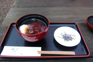 大原野神社の茶店にて